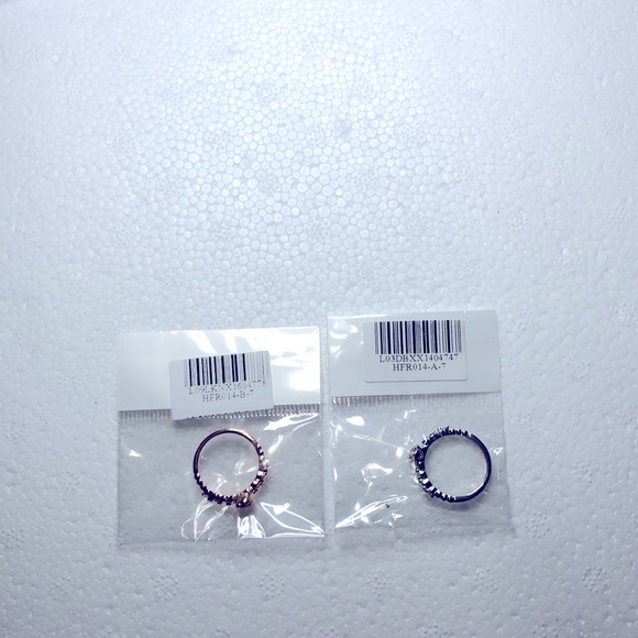 NWT CZ ROSE RING 2 Pieces Size 7 - Picture 3 of 4